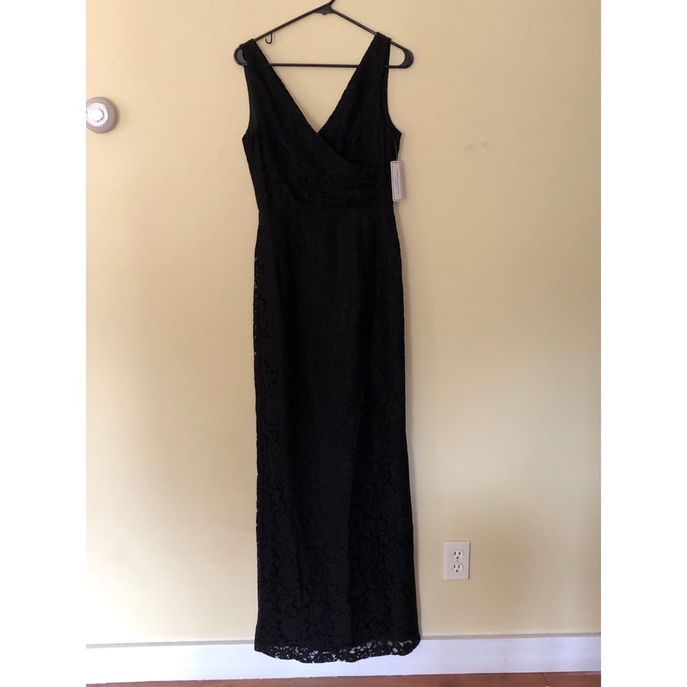 Donna Morgan Black Lace Dress Size 2 Maxi - Picture 1 of 5